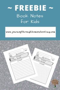 FREEBIE: Book Notes for Kids Printable