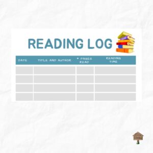 Free Reading Log Chart available to record books your kids have read
