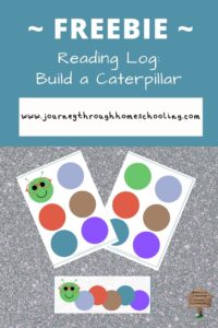 FREEBIE Reading Log Build a Caterpillar printable available